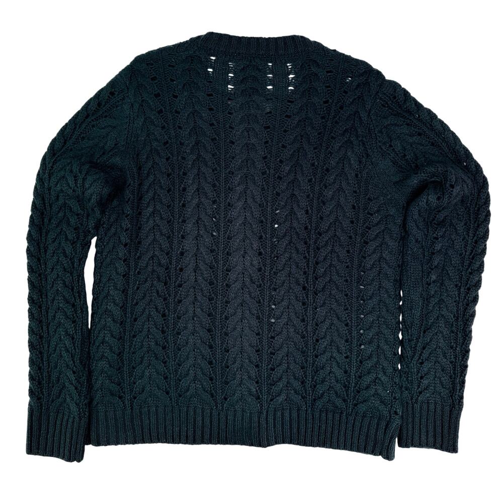 Loft Outlet Classic Cable Knit Navy Blue Cardigan XL - Picture 3 of 6